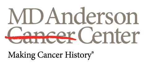 MD Anderson Cancer Center logo. Accomplishments in cancer treatment.