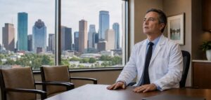 A Houston doctor prepares mentally for a prognostic conversation.