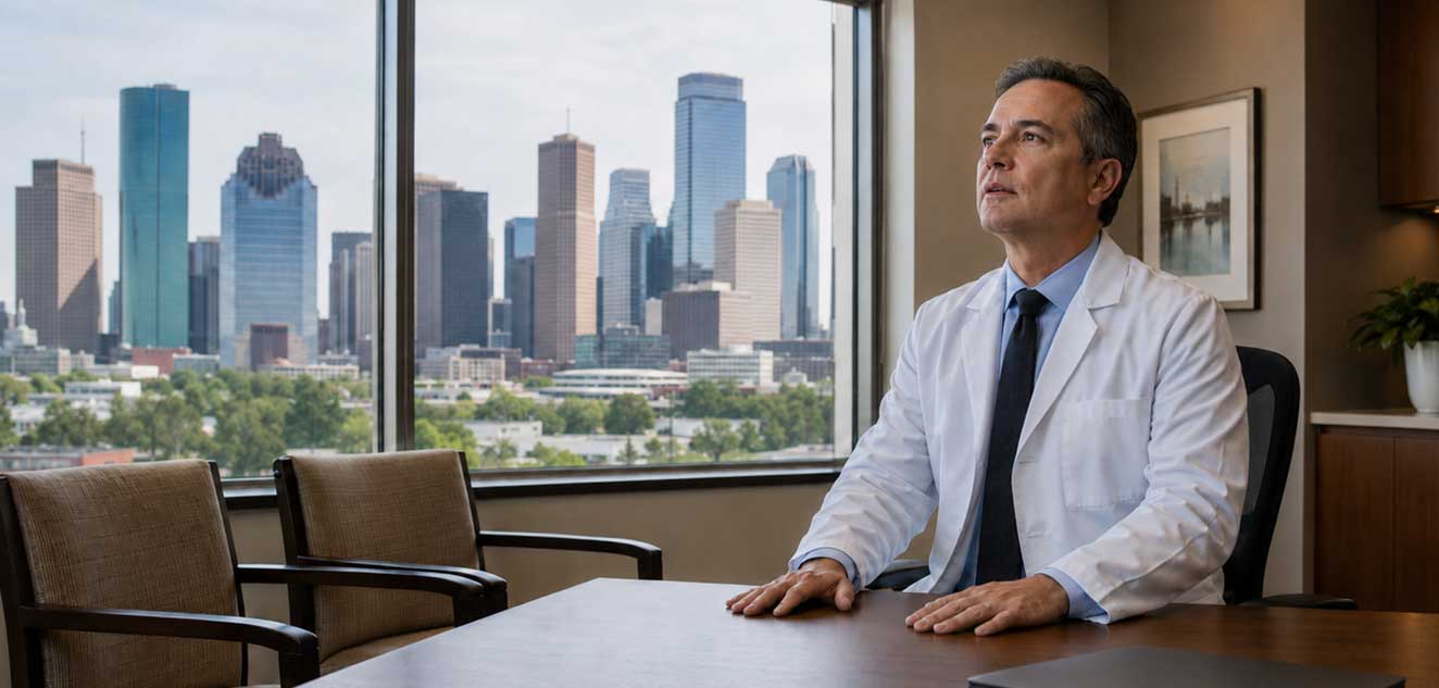 A Houston doctor prepares mentally for a prognostic conversation.